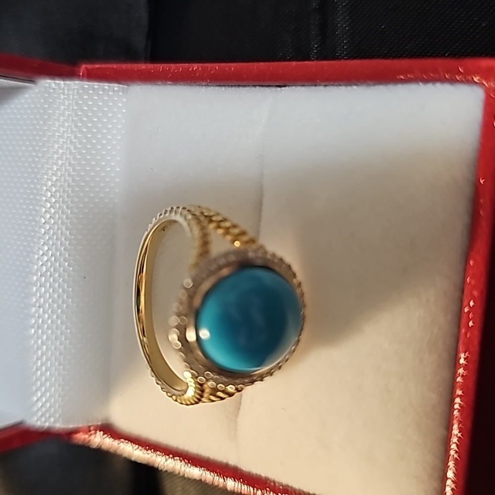 Oval Turquoise Ring - image 5